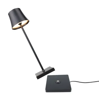 Настольная лампа для ресторана Poldina pro с регулируемой яркостью для помещений и улицы, перезаряжаемая с контактной зарядной базой