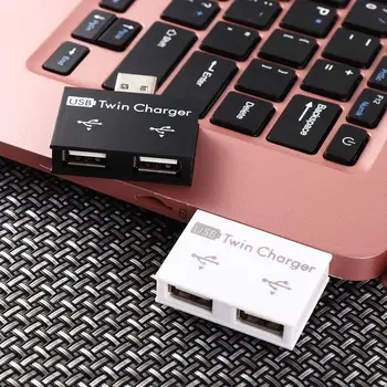 Аксессуары Для разветвителя концентратора USB2.0, Разветвитель для зарядки от 1 мужчины до 2 портов, Удлинитель для зарядки через USB, Зарядный концентратор USB 2.0