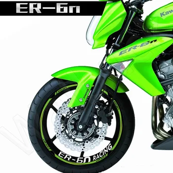 Для мотоцикла Kawasaki ER-6n Наклейка на колесо Гоночная Светоотражающая полоса, лента, наклейка на обод, шины, аксессуары Водонепроницаемые 2016