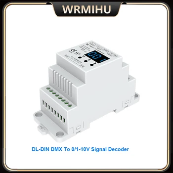 DC12-24V DL С Цифровым Дисплеем Направляющая DMX512-4CH 0-10 В Декодер 0-100 PWM Диммер Преобразователь Сигнала Для полосы света RGB/RGBW