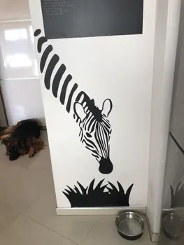 Наклейки на стены в виде зебры Современное художественное украшение для вашей кухни, спальни или гостиной, художественные фрески в виде зебры