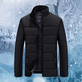 Зимняя флисовая куртка, мужская мода, водонепроницаемая мужская парка, пальто, однотонные утепленные куртки, парки, мужская зимняя одежда, ветрозащитные пальто